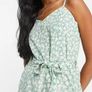 Green strappy midi dress Image 3