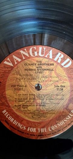 The Clancy Brothers With Robbie O'Connell Live! - LP - Irish Music - Vanguard Records - 1982