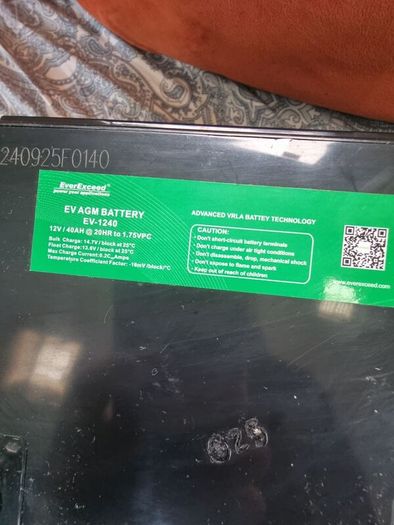 2x 12v 40ah Agm battery , Leisure battery , Golf cart