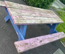 Picnic table sits 6-8 people