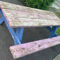 Picnic table sits 6-8 people