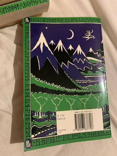 (1990's) Paperback Lord of the rings trilogy & the hobbit book lot