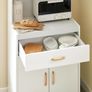 Kitchen Cabinet portable trolley white on wheels  Kitchen Storage Cabinet, Image 4