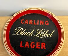 Vintage Carling Black Label advertising pub tray