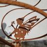 Corten steel Fairy ball on stem Image 2