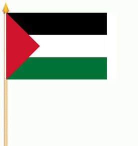 96 x large Palestine stick waving flag