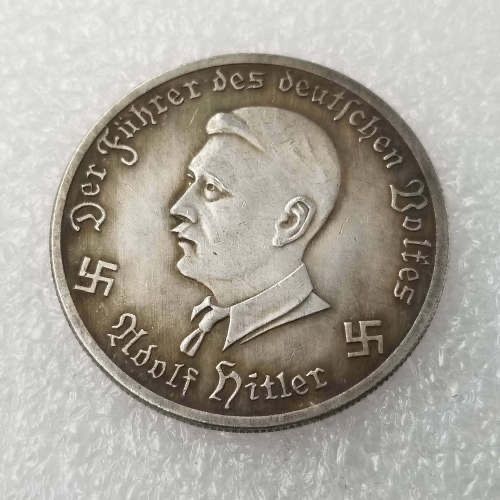Ww2 Mark German Coin  Hitler Luftwaffe Swastika Nazi Warplane  Reichsmark