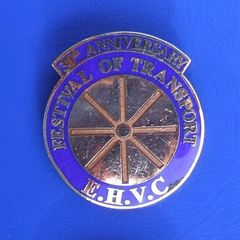 EHVC 30th FESTIVAL OF TRANSPORT (Eastbourne Historical Vehicles Club) 30th anniversary commemorative enamel badge (2006)