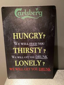 Funny chalkboard Tin Metal sign