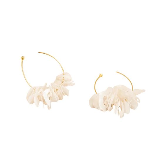 Mignonne Gavigan Gold With Pearl Mini Lolita Hoops