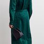 Jaeger Floral Jacquard Midi Wrap Dress Image 2