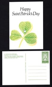 1995 Ireland An Post St Patrick Day Card with pre-paid stamp (St. Patrick Design)
