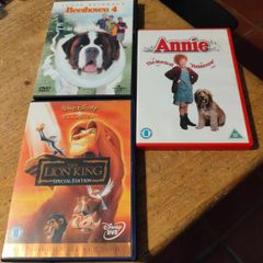 3 Dvds kids , great condition.