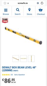 DeWALT Box Beam Spirit Level 48" (1200mm) - DWHT43248