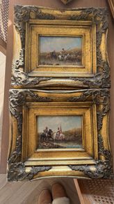 Antique paintings in gilt frame