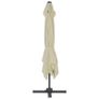 Cantilever Umbrella with Aluminium Pole 300x300 cm Sand Image 6