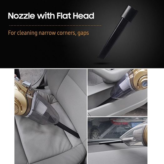 4-in-1 12V Multifunction Car Vacuum Cleaner Tire Air Pump Pressure Detection Gauge LED Light High Power Car Vacuum Cleaning Kit
