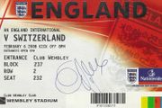 Fabio Capello England Debut Ticket Stub - England vs Switzerland - Signed - 0022