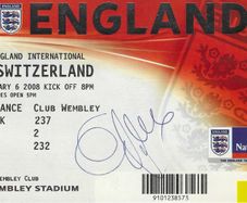 Fabio Capello England Debut Ticket Stub - England vs Switzerland - Signed - 0022