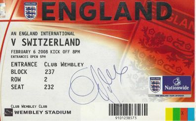 Fabio Capello England Debut Ticket Stub - England vs Switzerland - Signed - 0022
