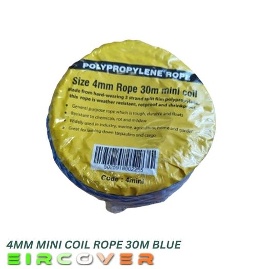 General purpose  Coil Rope - 8mm / 30m - Blue