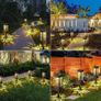 Solar Lights Outdoor Garden, 6 Pack Garden Lights Solar Powered Waterproof with Warm White LED Lights, Solar Garden Ornaments Outdoor for Patio, Yard, Pathway Dusk to Dawn Auto On/Off Image 5
