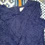 Girls Navy lace dress Image 2