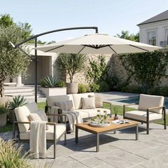 3M Umbrella Parasol Cream White