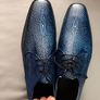 Genuine Stingray Leather Shoes  Navy Blue Image 3