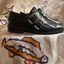 BRONX Leather Double Buckle Flats Image 2