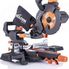 Compound Saw with Multi-Material Cutting, 45 Degree Bevel, 50 Degree Mitre, 210 mm Slide, 1200 W, 210 mm, 230 V, 3 Year Warranty (FREE POSTAGE)