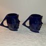 Pair of 1960's Price Kensington pottery blue Pharaoh mugs Image 4