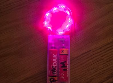 Pink fairy lights