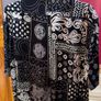 Vintage Italian Patterned Shirt Black & Grey Abstract Print Size M Image 3