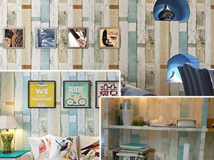 Beach Wood Contact Paper Peel and Stick Wallpaper Easily Removable Printed Stick Wall Paper Decorative Self Adhesive Shelf Drawer Liner Roll - 0.45 x 3 m (FREE POSTAGE)