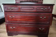 Vintage Dark Wood 3-Drawer Dresser (Free)