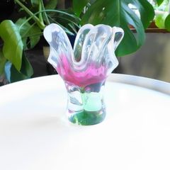 Vintage Chechoslovakian Glass Vase - J. Hospodka, Chribska