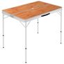 Folding Camping Table with 2 Benches Aluminium Brown Image 2