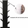 Black Tree Bookshelf, Kids Wooden Bookcase, Rustic Industrial Cube Bookshelves, Slim Tall Book Stand, Free Standing Book Shelf Image 7