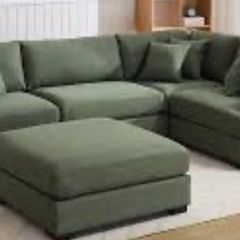 (BNWT) Corner Sofa in Green Fabric