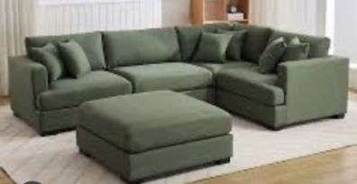 (BNWT) Corner Sofa in Green Fabric