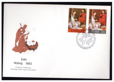 1983 Ireland Christmas Commemorative Stamps Post & Telegraph First Day Cover (FDC)