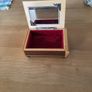 Inlaid wooden  box with mirror and velvet lining Image 3