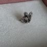 Pandora sitting pixie charm with 14k yellow gold heart  very good condition hallmarked Image 3