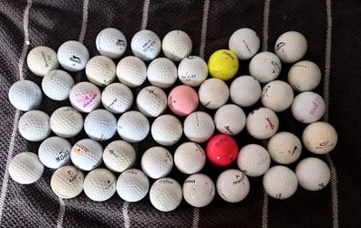 Fifty Recycled Unused Golf Balls