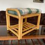 Sturdy Versatile Rattan and Bamboo Low Stool Footstool VGC Image 4
