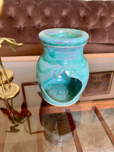 Vintage Michael Kennedy Sligo Handmade Oil Burner Turquoise Burren Blue