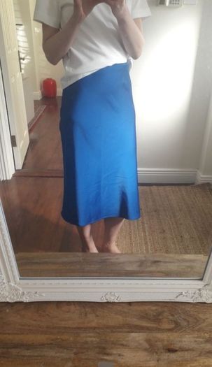 H&M midi satin skirt size 8