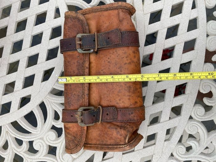 Leather saddlebags rustic tan