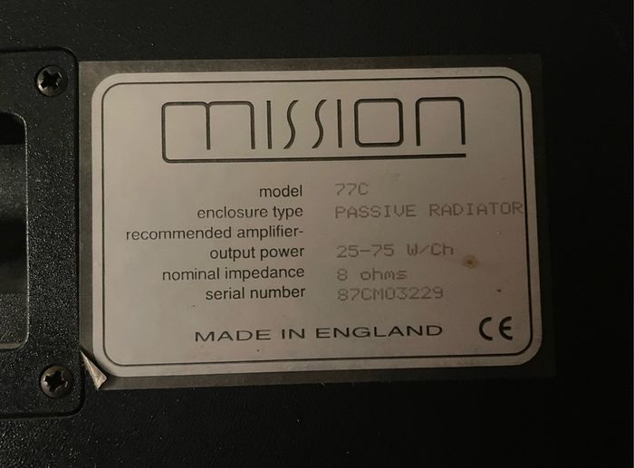 Mission 77C Center Speaker